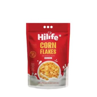 Hilife Cornflakes 450g pouch | Original | High Fibre | Deliciously Crunchy | Breakfast Cereal ||High Fibre Breakfast Cereal | Naturally Cholesterol Free Cornflakes